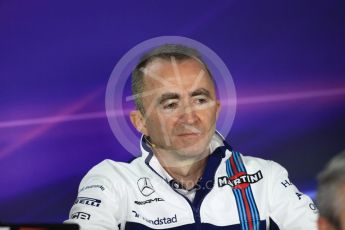 World © Octane Photographic Ltd. Formula 1 - Australian Grand Prix - FIA Team Press Conference. Paddy Lowe – Chief Technical Officer of Williams Martini Racing. Albert Park Circuit. Friday 24th March 2017. Digital Ref: 1795LB1D2938