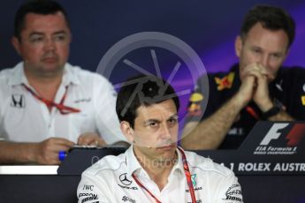 World © Octane Photographic Ltd. Formula 1 - Australian Grand Prix - FIA Team Press Conference. Toto Wolff - Executive Director & Head of Mercedes-Benz Motorsport. Albert Park Circuit. Friday 24th March 2017. Digital Ref: 1795LB1D2977