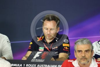 World © Octane Photographic Ltd. Formula 1 - Australian Grand Prix - FIA Team Press Conference. Christian Horner - Team Principal of Red Bull Racing. Albert Park Circuit. Friday 24th March 2017. Digital Ref: 1795LB1D2980