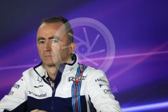 World © Octane Photographic Ltd. Formula 1 - Australian Grand Prix - FIA Team Press Conference. Paddy Lowe – Chief Technical Officer of Williams Martini Racing. Albert Park Circuit. Friday 24th March 2017. Digital Ref: 1795LB1D3000