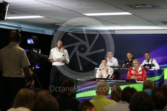 World © Octane Photographic Ltd. Formula 1 - Australian Grand Prix - FIA Team Press Conference. Toto Wolff - Executive Director & Head of Mercedes-Benz Motorsport, Maurizio Arrivabene – Managing Director and Team Principal of Scuderia Ferrari, Eric Boullier - Racing Director of McLaren Honda, Christian Horner - Team Principal of Red Bull Racing and Paddy Lowe – Chief Technical Officer of Williams Martini Racing. Albert Park Circuit. Friday 24th March 2017. Digital Ref: 1795LB2D4862