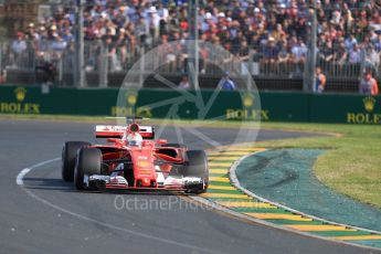 World © Octane Photographic Ltd. Formula 1 - Australian Grand Prix - Race. Sebastian Vettel - Scuderia Ferrari SF70H. Albert Park Circuit. Sunday 26th March 2017. Digital Ref: 1802LB1D6043