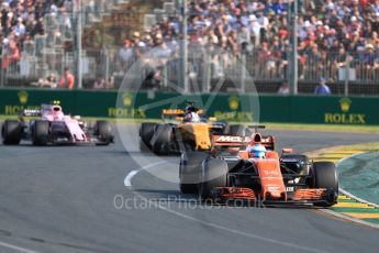 World © Octane Photographic Ltd. Formula 1 - Australian Grand Prix - Race. Fernando Alonso - McLaren Honda MCL32. Albert Park Circuit. Sunday 26th March 2017. Digital Ref: 1802LB1D6112