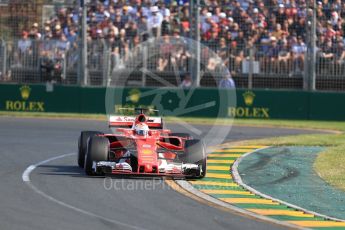 World © Octane Photographic Ltd. Formula 1 - Australian Grand Prix - Race. Sebastian Vettel - Scuderia Ferrari SF70H. Albert Park Circuit. Sunday 26th March 2017. Digital Ref: 1802LB1D6161
