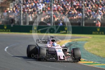 World © Octane Photographic Ltd. Formula 1 - Australian Grand Prix - Race. Sergio Perez - Sahara Force India VJM10. Albert Park Circuit. Sunday 26th March 2017. Digital Ref: 1802LB1D6224