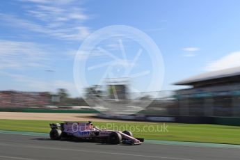 World © Octane Photographic Ltd. Formula 1 - Australian Grand Prix - Race. Sergio Perez - Sahara Force India VJM10. Albert Park Circuit. Sunday 26th March 2017. Digital Ref: 1802LB1D6458