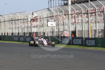 World © Octane Photographic Ltd. Formula 1 - Australian Grand Prix - Race. Sergio Perez - Sahara Force India VJM10. Albert Park Circuit. Sunday 26th March 2017. Digital Ref: 1802LB1D6853