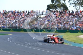 World © Octane Photographic Ltd. Formula 1 - Australian Grand Prix - Race. Sebastian Vettel - Scuderia Ferrari SF70H. Albert Park Circuit. Sunday 26th March 2017. Digital Ref: 1802LB2D5617