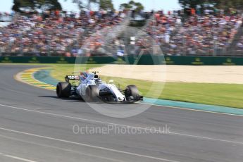 World © Octane Photographic Ltd. Formula 1 - Australian Grand Prix - Race. Lance Stroll - Williams Martini Racing FW40. Albert Park Circuit. Sunday 26th March 2017. Digital Ref: 1802LB2D5678