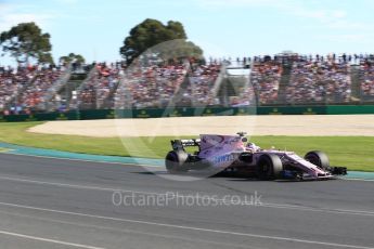 World © Octane Photographic Ltd. Formula 1 - Australian Grand Prix - Race. Sergio Perez - Sahara Force India VJM10. Albert Park Circuit. Sunday 26th March 2017. Digital Ref: 1802LB2D5751