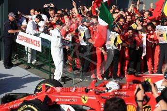 World © Octane Photographic Ltd. Formula 1 - Australian Grand Prix - Podium. Sebastian Vettel - Scuderia Ferrari SF70H. Albert Park Circuit. Sunday 26th March 2017. Digital Ref: 1803LB1D6948