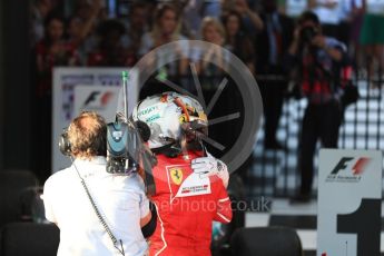 World © Octane Photographic Ltd. Formula 1 - Australian Grand Prix - Podium. Sebastian Vettel - Scuderia Ferrari SF70H. Albert Park Circuit. Sunday 26th March 2017. Digital Ref: 1803LB1D7052