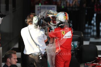 World © Octane Photographic Ltd. Formula 1 - Australian Grand Prix - Podium. Sebastian Vettel - Scuderia Ferrari SF70H. Albert Park Circuit. Sunday 26th March 2017. Digital Ref: 1803LB1D7057