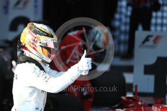 World © Octane Photographic Ltd. Formula 1 - Australian Grand Prix - Podium. Lewis Hamilton - Mercedes AMG Petronas F1 W08 EQ Energy+. Albert Park Circuit. Sunday 26th March 2017. Digital Ref: 1803LB1D7088