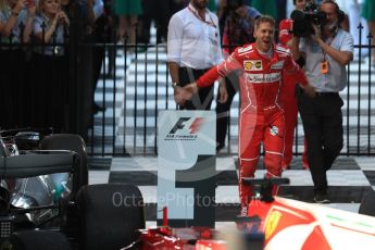 World © Octane Photographic Ltd. Formula 1 - Australian Grand Prix - Podium. Sebastian Vettel - Scuderia Ferrari SF70H. Albert Park Circuit. Sunday 26th March 2017. Digital Ref: 1803LB1D7136