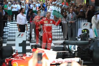 World © Octane Photographic Ltd. Formula 1 - Australian Grand Prix - Podium. Sebastian Vettel - Scuderia Ferrari SF70H. Albert Park Circuit. Sunday 26th March 2017. Digital Ref: 1803LB1D7146