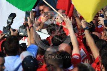 World © Octane Photographic Ltd. Formula 1 - Australian Grand Prix - Podium. Sebastian Vettel - Scuderia Ferrari SF70H. Albert Park Circuit. Sunday 26th March 2017. Digital Ref: 1803LB1D7171