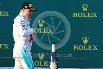 World © Octane Photographic Ltd. Formula 1 - Australian Grand Prix - Podium. Valtteri Bottas - Mercedes AMG Petronas F1 W08 EQ Energy+. Albert Park Circuit. Sunday 26th March 2017. Digital Ref: 1803LB1D7282