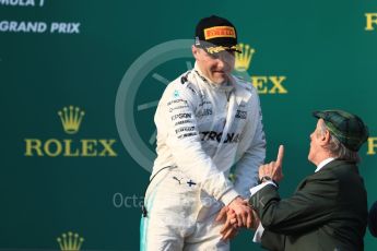 World © Octane Photographic Ltd. Formula 1 - Australian Grand Prix - Podium. Valtteri Bottas - Mercedes AMG Petronas F1 W08 EQ Energy+. Albert Park Circuit. Sunday 26th March 2017. Digital Ref: 1803LB1D7291