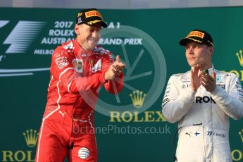 World © Octane Photographic Ltd. Formula 1 - Australian Grand Prix - Podium. Sebastian Vettel - Scuderia Ferrari SF70H. Albert Park Circuit. Sunday 26th March 2017. Digital Ref: 1803LB1D7359