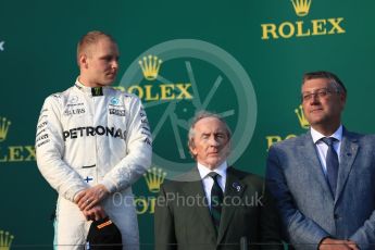 World © Octane Photographic Ltd. Formula 1 - Australian Grand Prix - Podium. Valtteri Bottas - Mercedes AMG Petronas F1 W08 EQ Energy+. Albert Park Circuit. Sunday 26th March 2017. Digital Ref: 1803LB1D7468