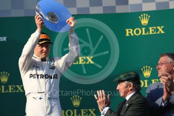 World © Octane Photographic Ltd. Formula 1 - Australian Grand Prix - Podium. Valtteri Bottas - Mercedes AMG Petronas F1 W08 EQ Energy+. Albert Park Circuit. Sunday 26th March 2017. Digital Ref: 1803LB1D7623