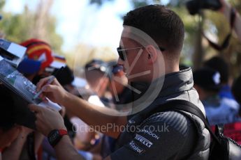 World © Octane Photographic Ltd. Formula 1 - Australian Grand Prix - Melbourne Walk. Stoffel Vandoorne - McLaren Honda MCL32. Albert Park Circuit. Saturday 25th March 2017. Digital Ref: 1796LB1D3076