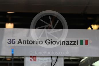 World © Octane Photographic Ltd. Formula 1 - Australian Grand Prix - Practice 3. Antonio Giovinazzi – Sauber F1 Team Reserve Driver. Albert Park Circuit. Saturday 25th March 2017. Digital Ref: 1797LB1D3275