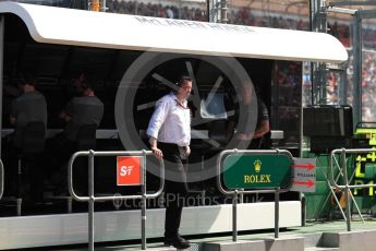 World © Octane Photographic Ltd. Formula 1 - Australian Grand Prix - Practice 3. Eric Boullier - Racing Director of McLaren Honda. Albert Park Circuit. Saturday 25th March 2017. Digital Ref: 1797LB1D3721