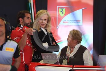 World © Octane Photographic Ltd. Formula 1 - Australian Grand Prix - Practice 3. Nicole Kidman in the Scuderia Ferrari garage. Albert Park Circuit. Saturday 25th March 2017. Digital Ref: 1797LB1D3799