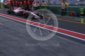 World © Octane Photographic Ltd. Formula 1 - Australian Grand Prix - Practice 3. Sergio Perez - Sahara Force India VJM10. Albert Park Circuit. Saturday 25th March 2017. Digital Ref: 1797LB2D5076