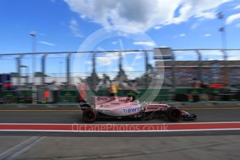 World © Octane Photographic Ltd. Formula 1 - Australian Grand Prix - Practice 3. Sergio Perez - Sahara Force India VJM10. Albert Park Circuit. Saturday 25th March 2017. Digital Ref: 1797LB2D5137