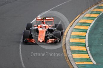 World © Octane Photographic Ltd. Formula 1 - Australian Grand Prix - Qualifying. Stoffel Vandoorne - McLaren Honda MCL32. Albert Park Circuit. Saturday 25th March 2017. Digital Ref: 1798LB1D3848