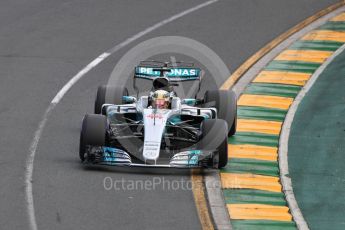 World © Octane Photographic Ltd. Formula 1 - Australian Grand Prix - Qualifying. Lewis Hamilton - Mercedes AMG Petronas F1 W08 EQ Energy+. Albert Park Circuit. Saturday 25th March 2017. Digital Ref: 1798LB1D4209