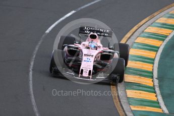 World © Octane Photographic Ltd. Formula 1 - Australian Grand Prix - Qualifying. Sergio Perez - Sahara Force India VJM10. Albert Park Circuit. Saturday 25th March 2017. Digital Ref: 1798LB1D4329