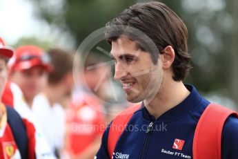 World © Octane Photographic Ltd. Formula 1 - Australian Grand Prix - Melbourne Walk. Antonio Giovinazzi – Sauber F1 Team Reserve Driver. Albert Park Circuit. Sunday 26th March 2017. Digital Ref: 1799LB1D4607