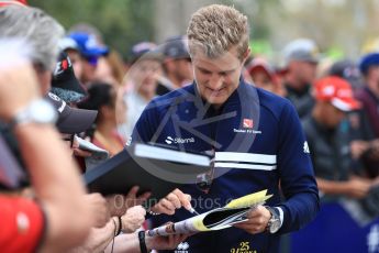 World © Octane Photographic Ltd. Formula 1 - Australian Grand Prix - Melbourne Walk. Marcus Ericsson – Sauber F1 Team C36. Albert Park Circuit. Sunday 26th March 2017. Digital Ref: 1799LB1D4643