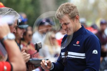 World © Octane Photographic Ltd. Formula 1 - Australian Grand Prix - Melbourne Walk. Marcus Ericsson – Sauber F1 Team C36. Albert Park Circuit. Sunday 26th March 2017. Digital Ref: 1799LB1D4649