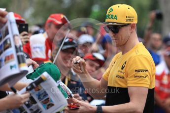 World © Octane Photographic Ltd. Formula 1 - Australian Grand Prix - Melbourne Walk. Nico Hulkenberg - Renault Sport F1 Team R.S.17. Albert Park Circuit. Sunday 26th March 2017. Digital Ref: 1799LB1D4735