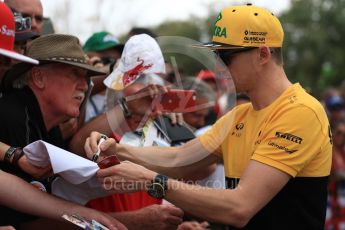 World © Octane Photographic Ltd. Formula 1 - Australian Grand Prix - Melbourne Walk. Nico Hulkenberg - Renault Sport F1 Team R.S.17. Albert Park Circuit. Sunday 26th March 2017. Digital Ref: 1799LB1D4743