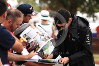World © Octane Photographic Ltd. Formula 1 - Australian Grand Prix - Melbourne Walk. Esteban Ocon - Sahara Force India VJM10. Albert Park Circuit. Sunday 26th March 2017. Digital Ref: 1799LB1D4771
