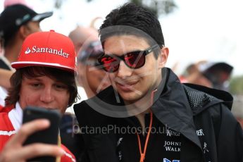 World © Octane Photographic Ltd. Formula 1 - Australian Grand Prix - Melbourne Walk. Esteban Ocon - Sahara Force India VJM10. Albert Park Circuit. Sunday 26th March 2017. Digital Ref: 1799LB1D4811