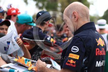 World © Octane Photographic Ltd. Formula 1 - Australian Grand Prix - Melbourne Walk. Adrian Newey - Chief Technical Officer of Red Bull Racing. Albert Park Circuit. Sunday 26th March 2017. Digital Ref: 1799LB1D4912