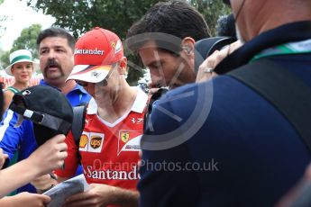 World © Octane Photographic Ltd. Formula 1 - Australian Grand Prix - Melbourne Walk. Sebastian Vettel - Scuderia Ferrari SF70H. Albert Park Circuit. Sunday 26th March 2017. Digital Ref: 1799LB2D5318