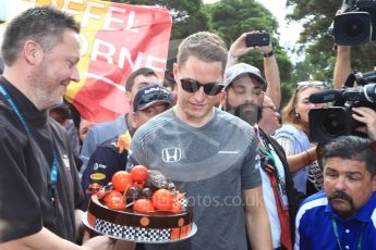 World © Octane Photographic Ltd. Formula 1 - Australian Grand Prix - Melbourne Walk. Stoffel Vandoorne - McLaren Honda MCL32. Albert Park Circuit. Sunday 26th March 2017. Digital Ref: 1799LB2D5355