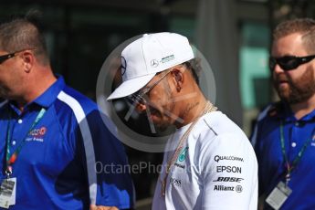 World © Octane Photographic Ltd. Formula 1 - Australian Grand Prix - Thursday - Melbourne Walk. Lewis Hamilton - Mercedes AMG Petronas F1. Albert Park Circuit. Thursday 23rd March 2017. Digital Ref: 1789LB1D7834