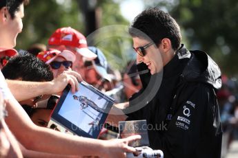 World © Octane Photographic Ltd. Formula 1 - Australian Grand Prix - Thursday - Melbourne Walk. Esteban Ocon - Sahara Force India. Albert Park Circuit. Thursday 23rd March 2017. Digital Ref: 1789LB1D7838