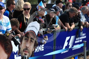 World © Octane Photographic Ltd. Formula 1 - Australian Grand Prix - Thursday - Fans on the Melbourne Walk. Albert Park Circuit. Thursday 23rd March 2017. Digital Ref: 1789LB1D7854