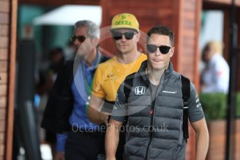 World © Octane Photographic Ltd. Formula 1 - Australian Grand Prix - Thursday Paddock. Stoffel Vandoorne - McLaren Honda. Albert Park Circuit. Thursday 23rd March 2017. Digital Ref: 1789LB1D7875