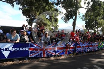 World © Octane Photographic Ltd. Formula 1 - Australian Grand Prix - Thursday - Lewis Hamilton Fans on the Melbourne Walk. Albert Park Circuit. Thursday 23rd March 2017. Digital Ref: 1789LB2D3965